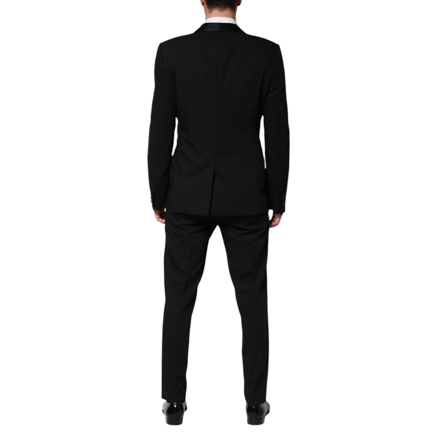 Dolce & Gabbana Black Wool 3 Piece Single Breasted Suit Dolce & Gabbana