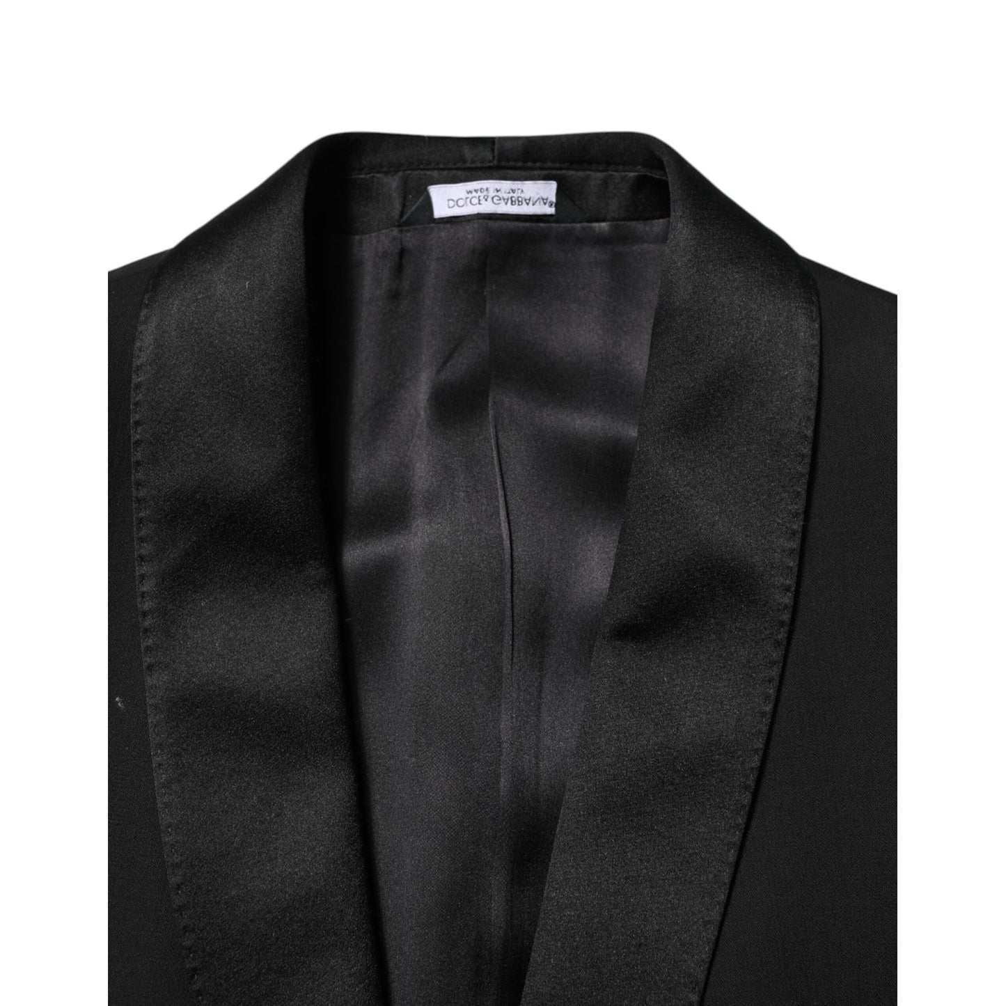 Dolce & Gabbana Black Wool 3 Piece Single Breasted Suit Dolce & Gabbana