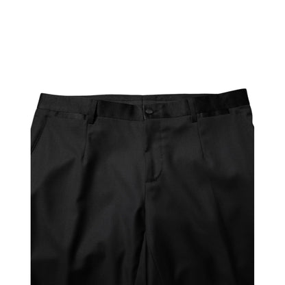 Dolce & Gabbana Black Wool Men Single Breasted 2 Piece Suit Dolce & Gabbana