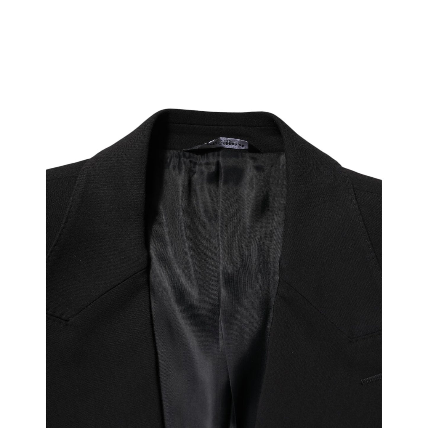 Dolce & Gabbana Black Cotton Single Breasted 2 Piece Suit Dolce & Gabbana