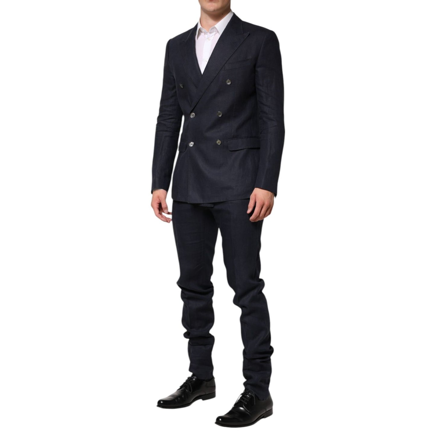 Dolce & Gabbana Dark Blue Double Breasted 2 Piece Suit Dolce & Gabbana