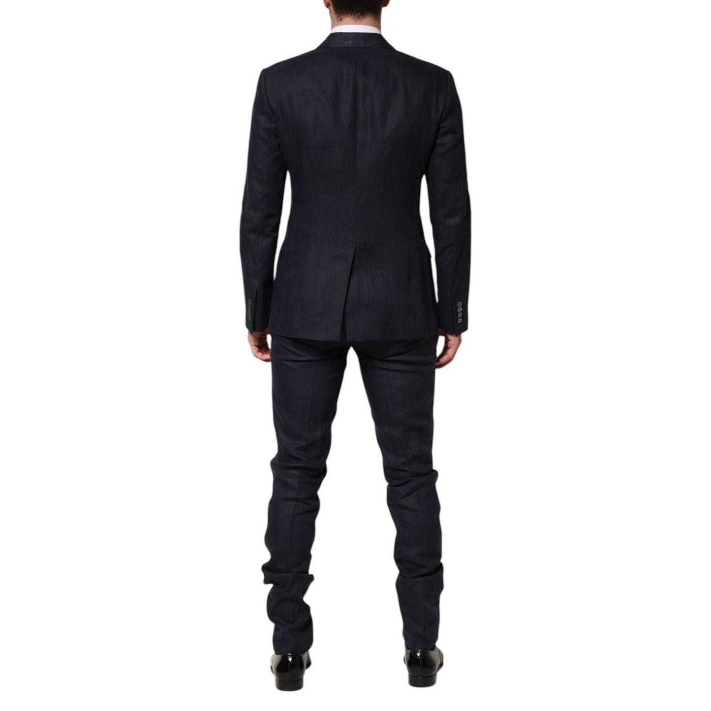 Dolce & Gabbana Dark Blue Double Breasted 2 Piece Suit Dolce & Gabbana