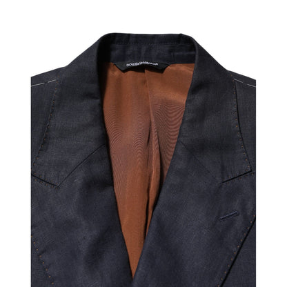 Dolce & Gabbana Dark Blue Double Breasted 2 Piece Suit Dolce & Gabbana
