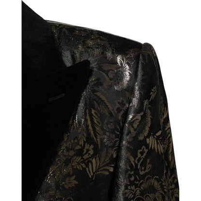 Dolce & Gabbana Metallic Floral Jacquard Silk 2 Piece Suit Dolce & Gabbana