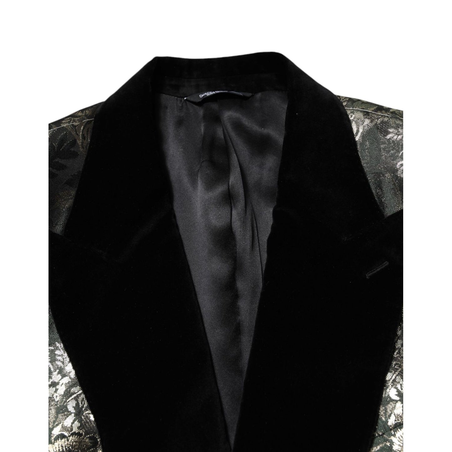 Dolce & Gabbana Metallic Floral Jacquard Silk 2 Piece Suit Dolce & Gabbana