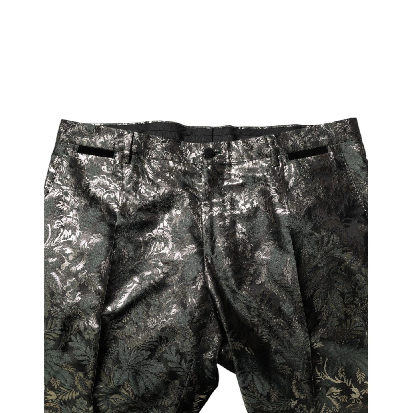 Dolce & Gabbana Metallic Floral Jacquard Silk 2 Piece Suit Dolce & Gabbana