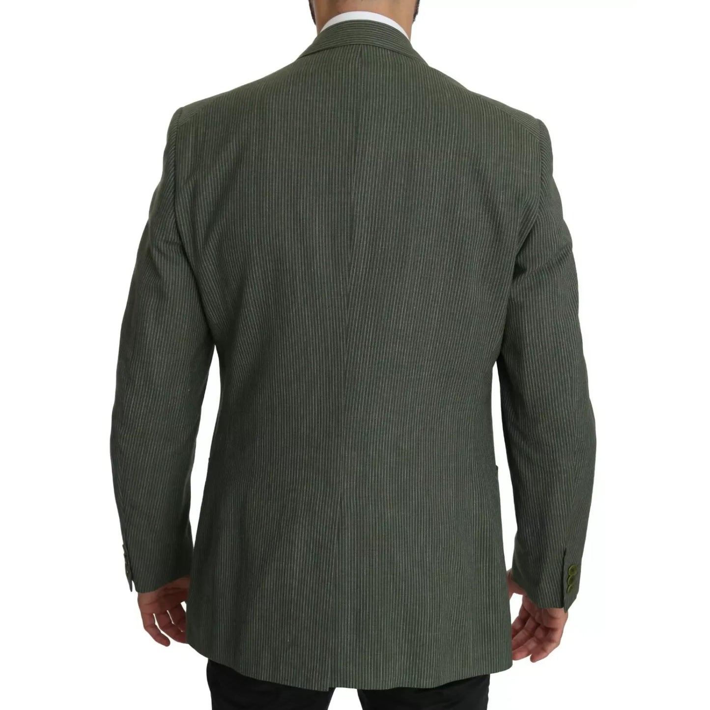 Romeo Gigli Green Linen Blazer One Piece Single Breasted Jacket