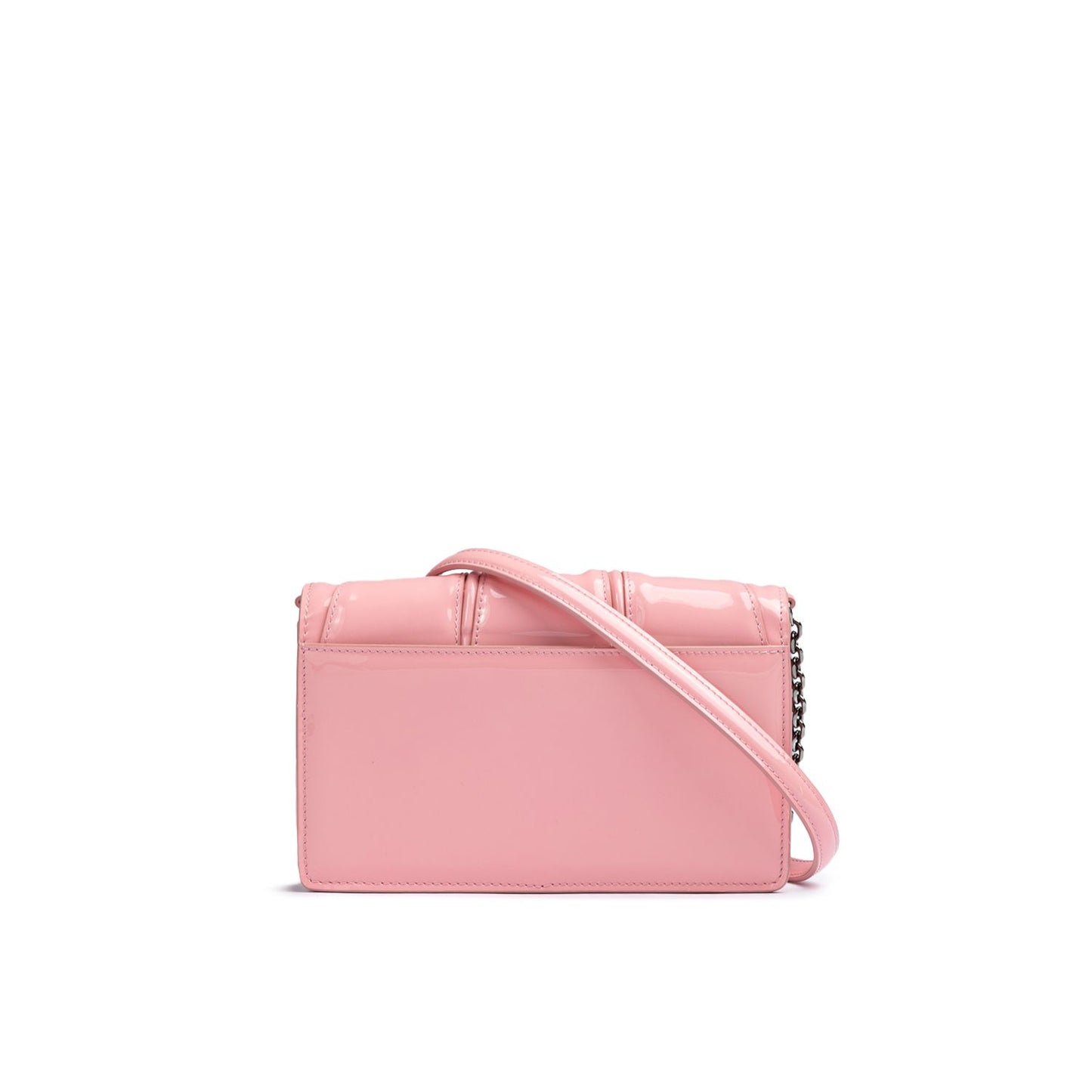 Ferrari Pink GT patent leather bag with chain