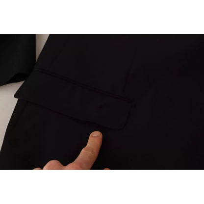 Domenico Tagliente Blue Polyester Single Breasted Formal 2 Piece Suit Domenico Tagliente