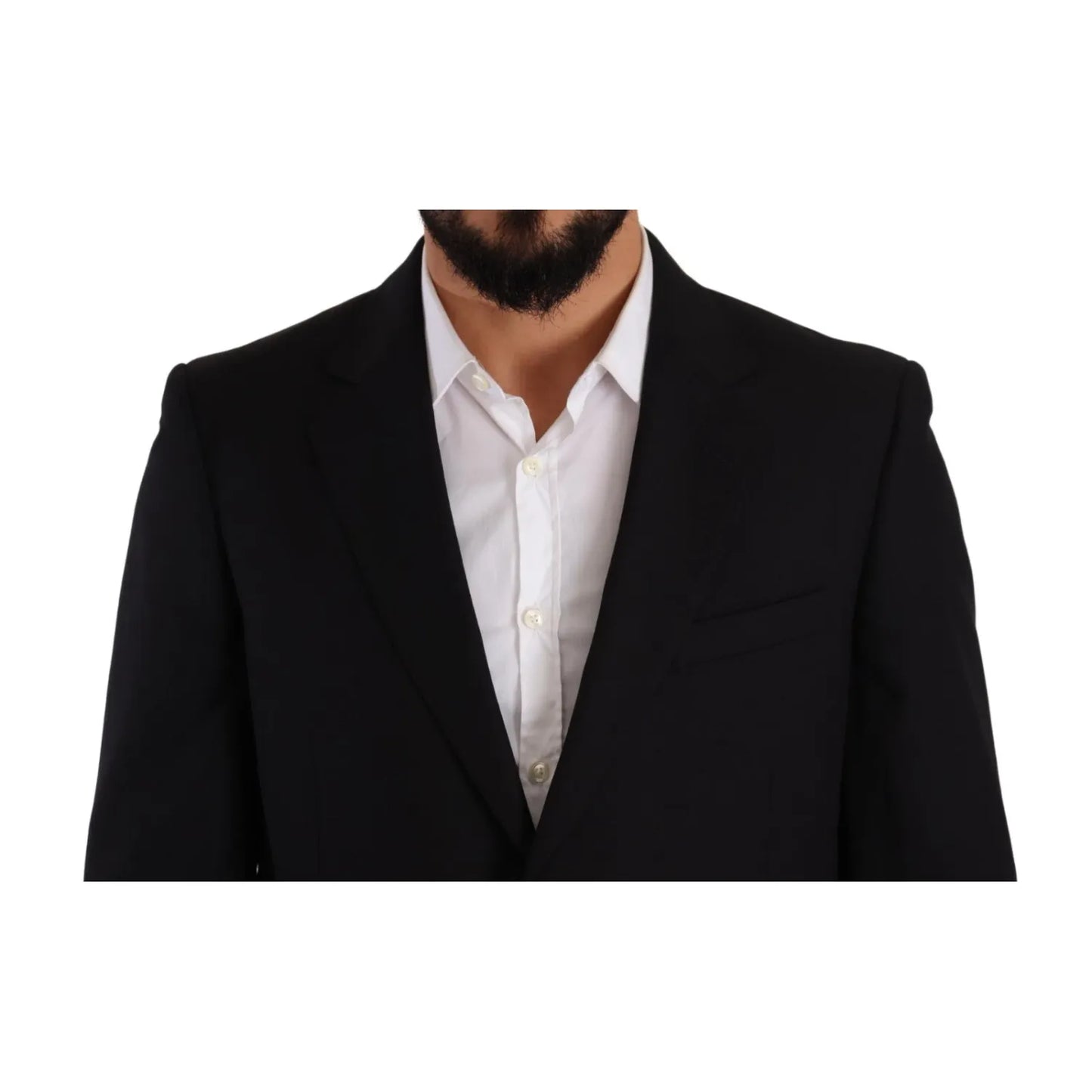 Domenico Tagliente Blue Polyester Single Breasted Formal 2 Piece Suit Domenico Tagliente