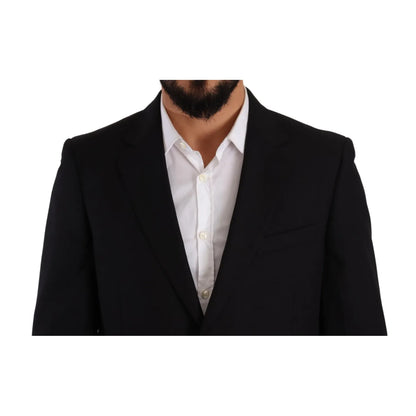 Domenico Tagliente Blue Polyester Single Breasted Formal 2 Piece Suit Domenico Tagliente