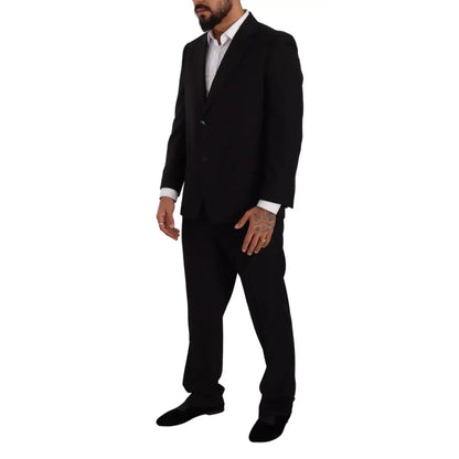 Domenico Tagliente Blue Polyester Single Breasted Formal 2 Piece Suit Domenico Tagliente