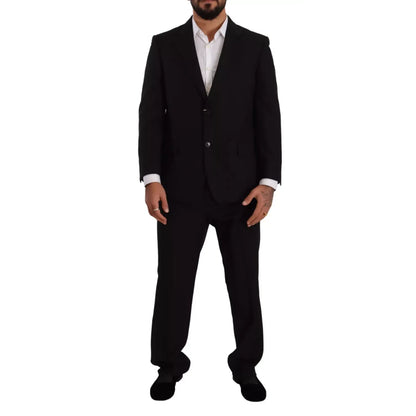 Domenico Tagliente Blue Polyester Single Breasted Formal 2 Piece Suit Domenico Tagliente