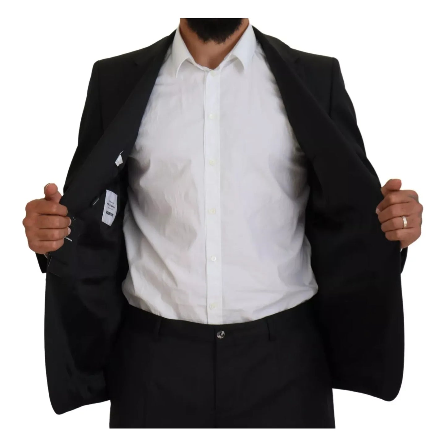 Dolce & Gabbana Melange Grey Wool 2 Piece MARTINI Suit Dolce & Gabbana