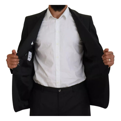 Dolce & Gabbana Melange Grey Wool 2 Piece MARTINI Suit Dolce & Gabbana