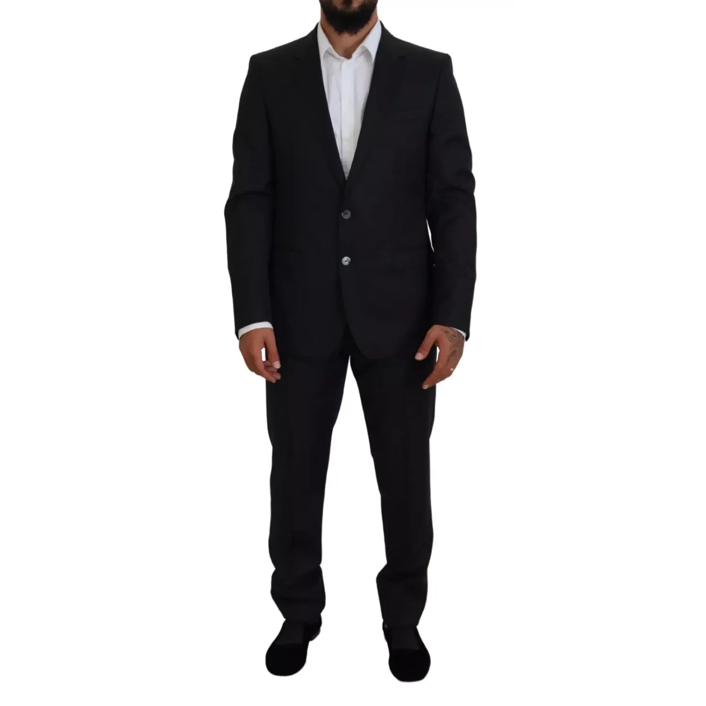 Dolce & Gabbana Melange Grey Wool 2 Piece MARTINI Suit Dolce & Gabbana