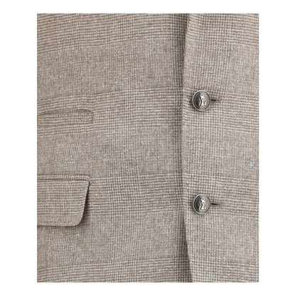 Brunello Cucinelli Beige Silk Two-Piece Suit