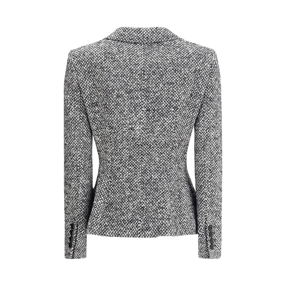 Dolce & Gabbana Gray Fleece Wool Blazer Dolce & Gabbana
