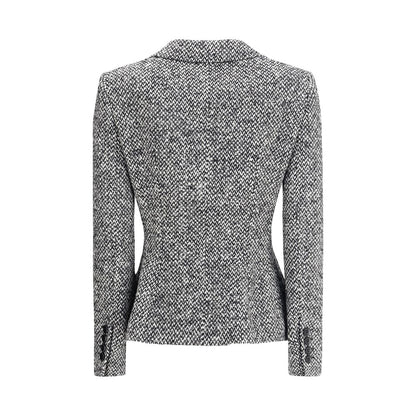 Dolce & Gabbana Gray Fleece Wool Blazer Dolce & Gabbana