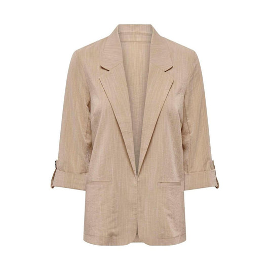 Only Beige Viscose Blazer Only
