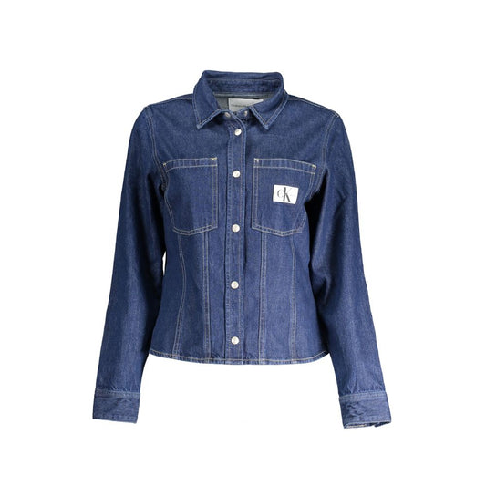 Calvin Klein Blue Cotton Denim Jacket Calvin Klein