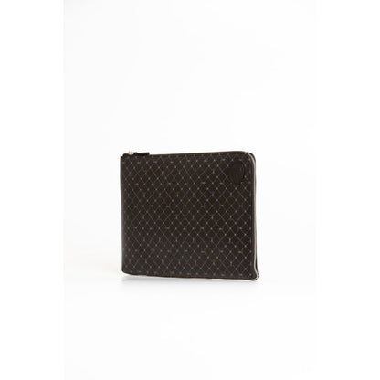 Trussardi Black Leather Men Clutch Trussardi