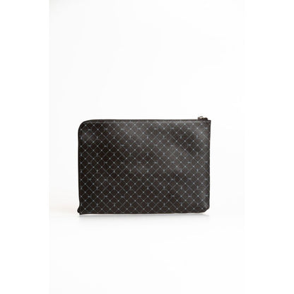 Trussardi Black Leather Men Clutch Trussardi