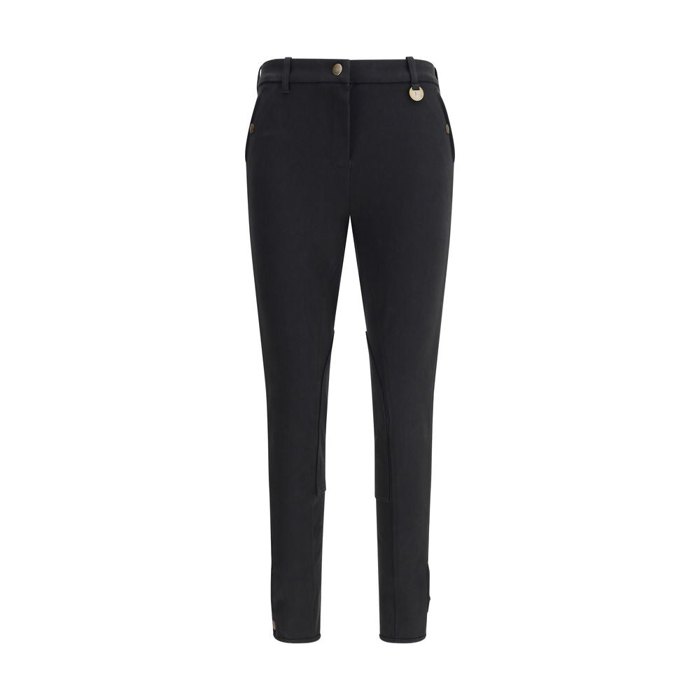 Burberry Black Cotton Casual Pants