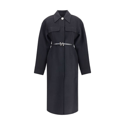 Max Mara Black Fleece Wool Coat