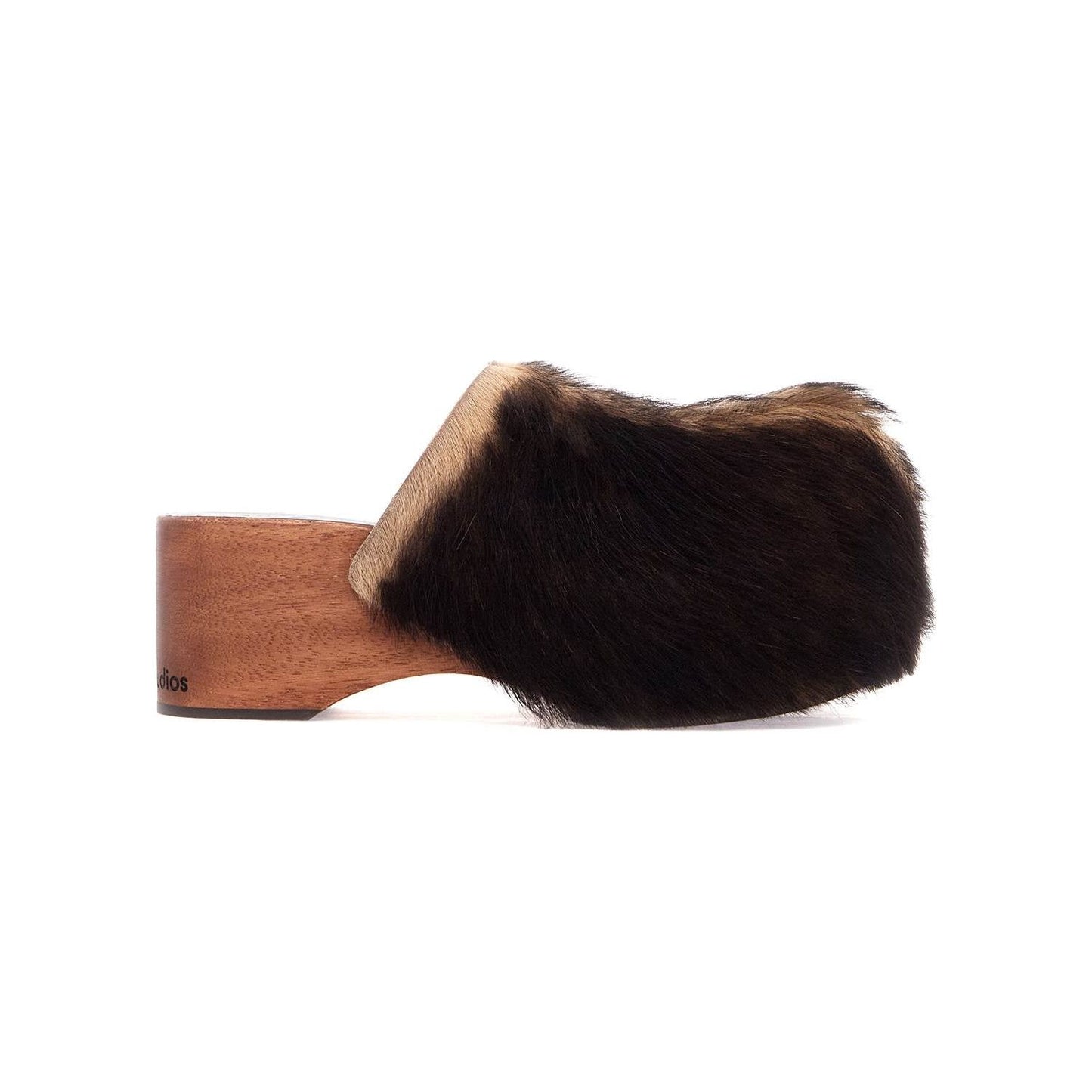 Acne Studios wooden clogs in pony hair Mules Acne Studios