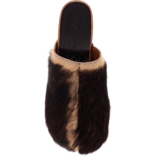 Acne Studios wooden clogs in pony hair Mules Acne Studios