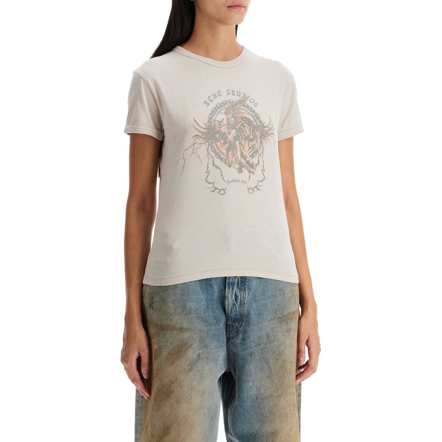 Acne Studios printed slim fit t-shirt Topwear Acne Studios