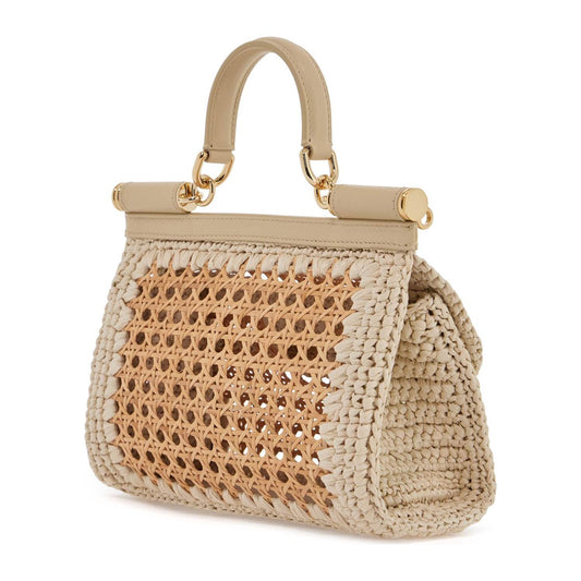 Dolce & Gabbana 'extended sicily handbag in straw and raff Handbag Dolce & Gabbana