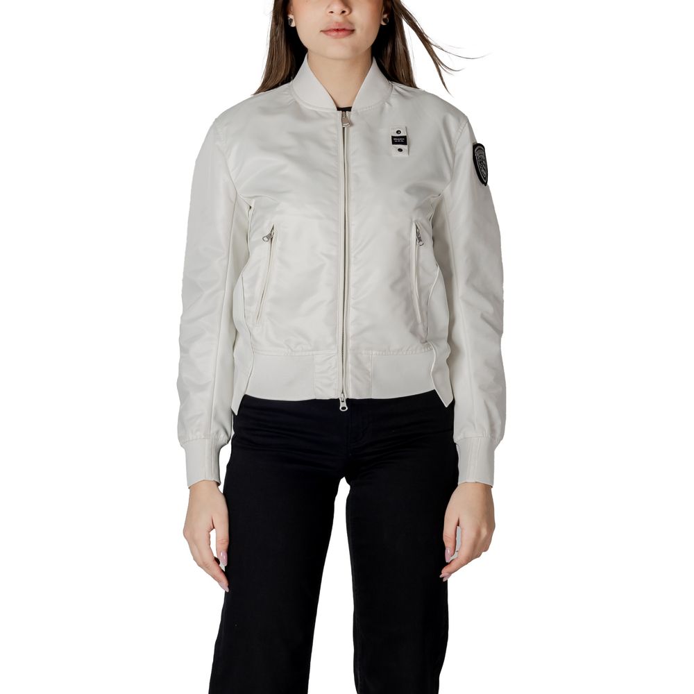 Blauer White Polyamide Bomber Blauer