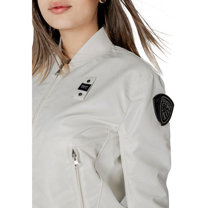 Blauer White Polyamide Bomber Blauer