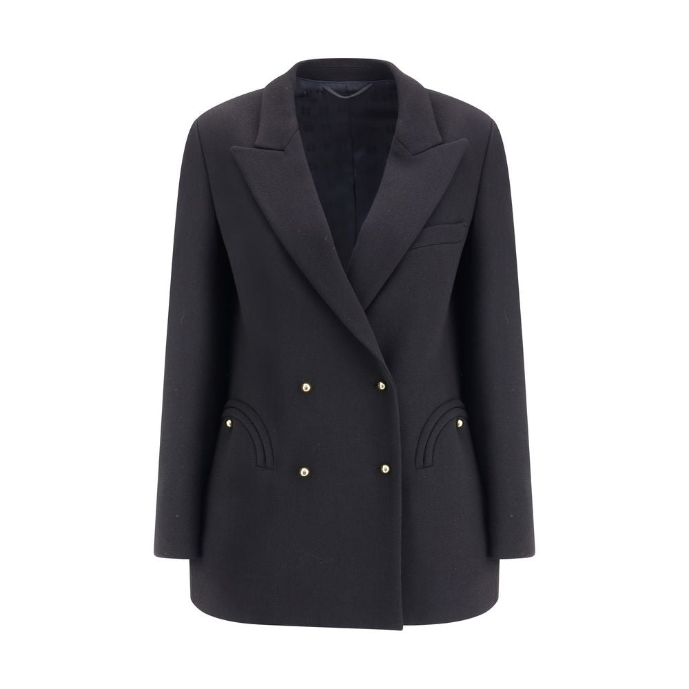 Blazé Milano Black Fleece Wool Blazer Blazé Milano