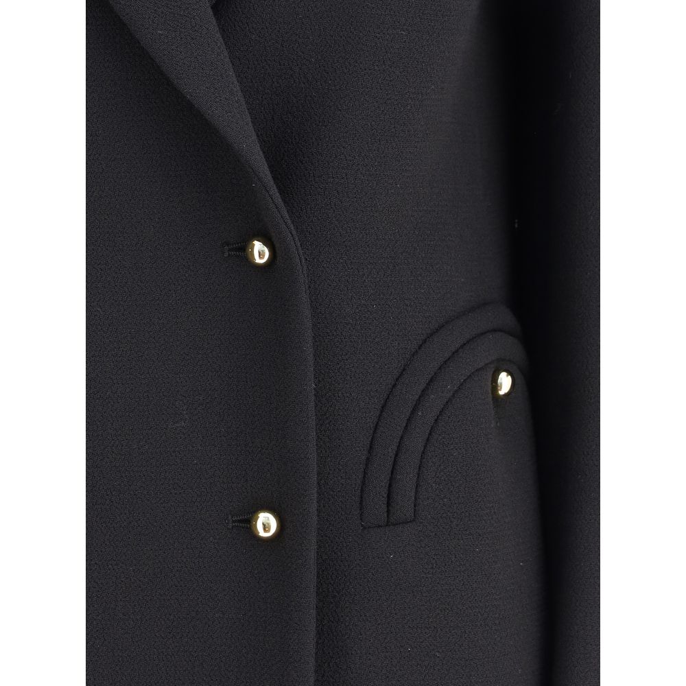 Blazé Milano Black Fleece Wool Blazer Blazé Milano
