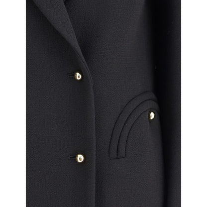 Blazé Milano Black Fleece Wool Blazer Blazé Milano