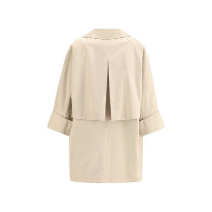Brunello Cucinelli Beige Cotton Coat Brunello Cucinelli