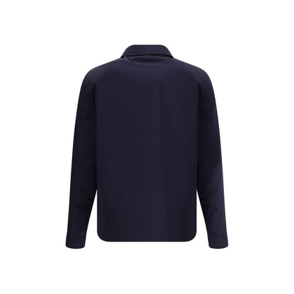 Brunello Cucinelli Blue Nylon Full-Length Jacket Brunello Cucinelli