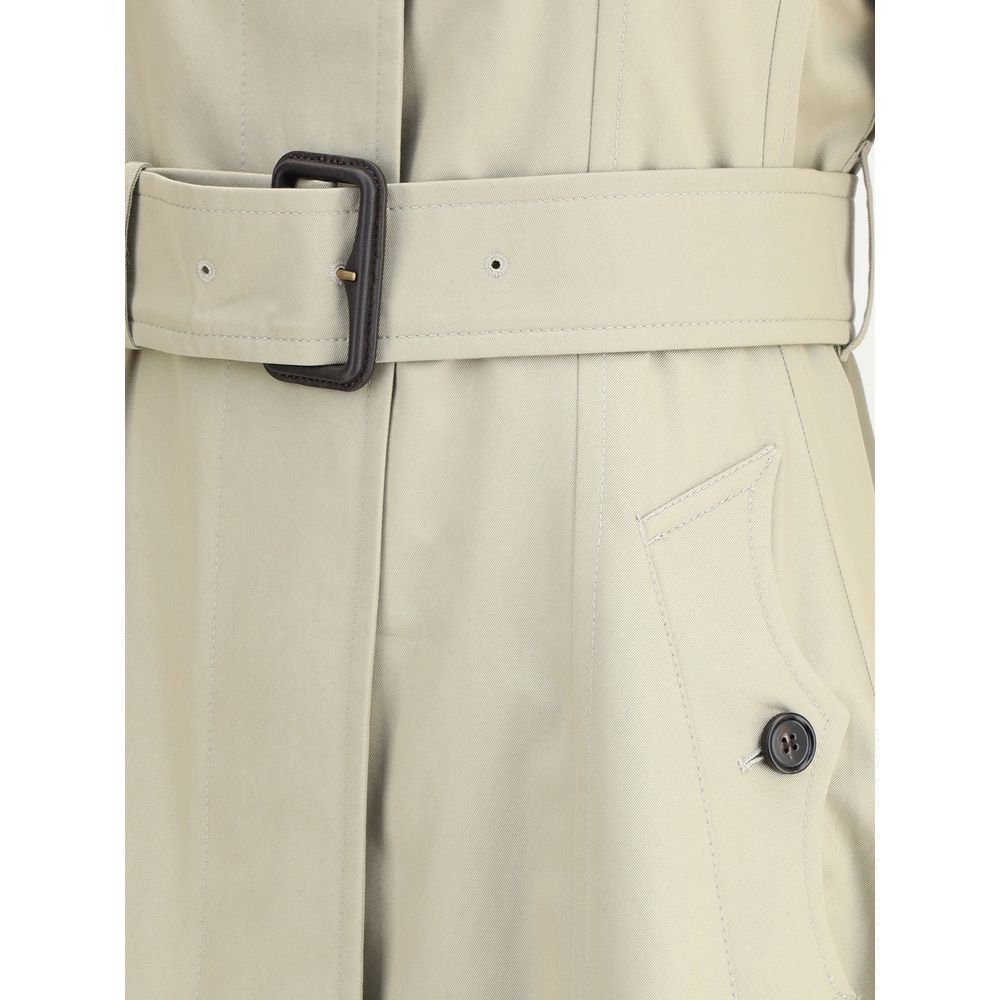 Burberry Beige Cotton Coat Burberry