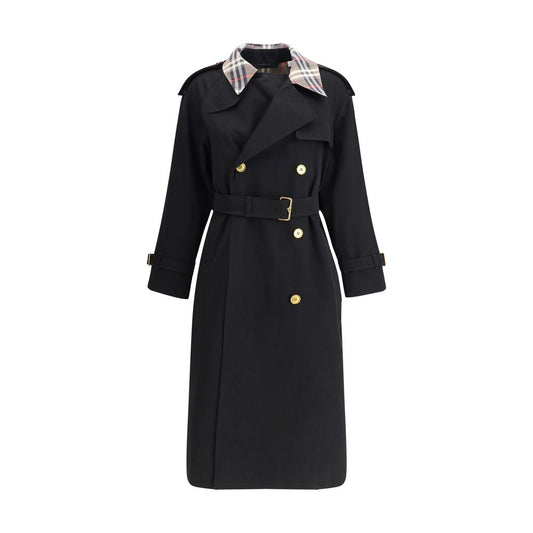 Burberry Black Cotton Coat Burberry