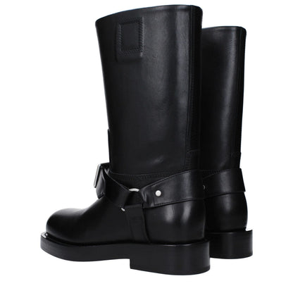 Burberry Black Leather Boots