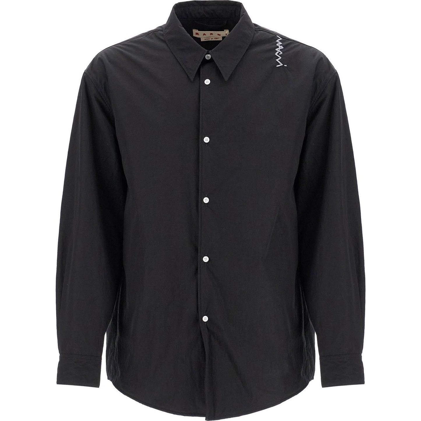 Marni padded overshirt with embroidered logo Vests Marni