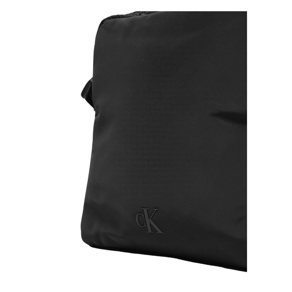 Calvin Klein Black Recycled Polyester Messenger Bag Calvin Klein