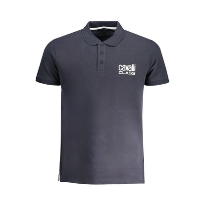 Cavalli Class Blu Cotton Men Polo