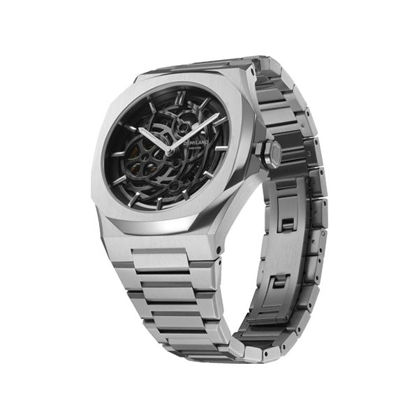 D1 MILANO SKELETON BRACELET Mod. SILVER - Automatic WATCHES D1 MILANO