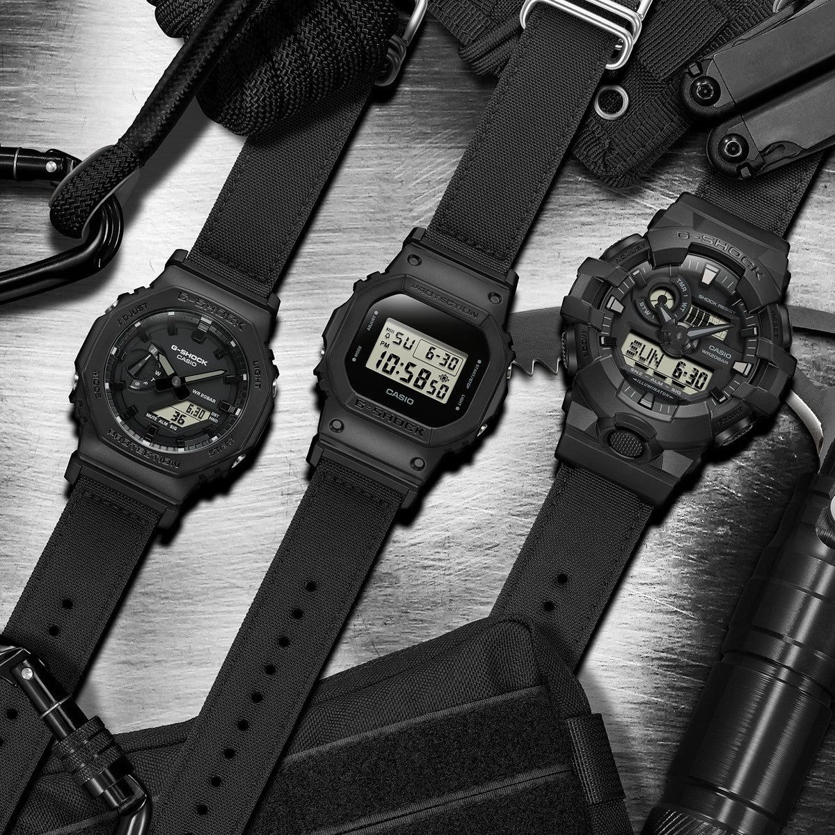 CASIO G-SHOCK Mod. THE ORIGIN - BLACK CORDURA ECO FABRIC STRAP SERIE WATCHES CASIO G-SHOCK