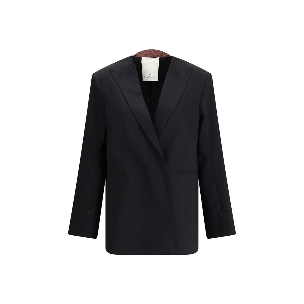 Di Stavnitser Black Polyester Blazer Di Stavnitser