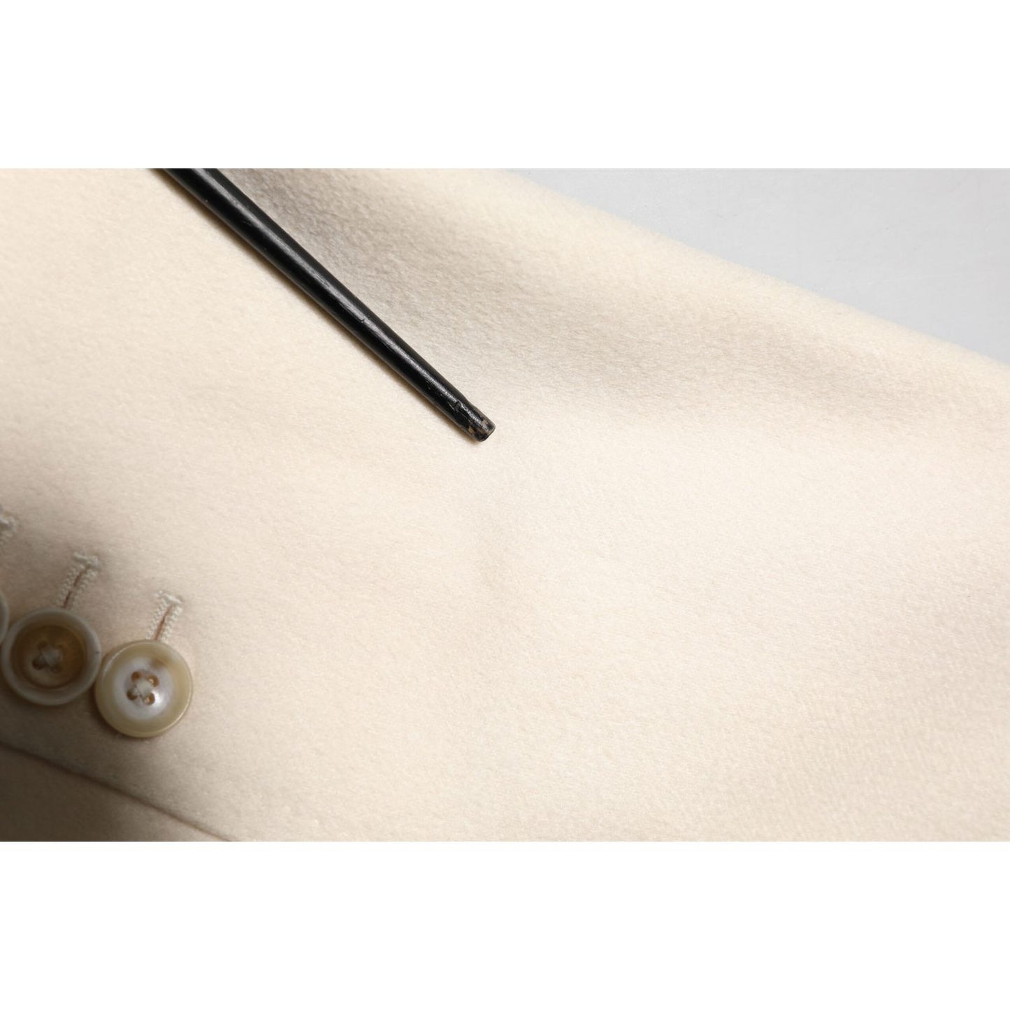 Dolce & Gabbana Beige Cashmere Double Breasted Coat Blazer Dolce & Gabbana